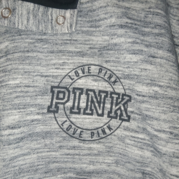 Victoria Secret PINK Grey Quarter Zip RETRO - Picture 2 of 7